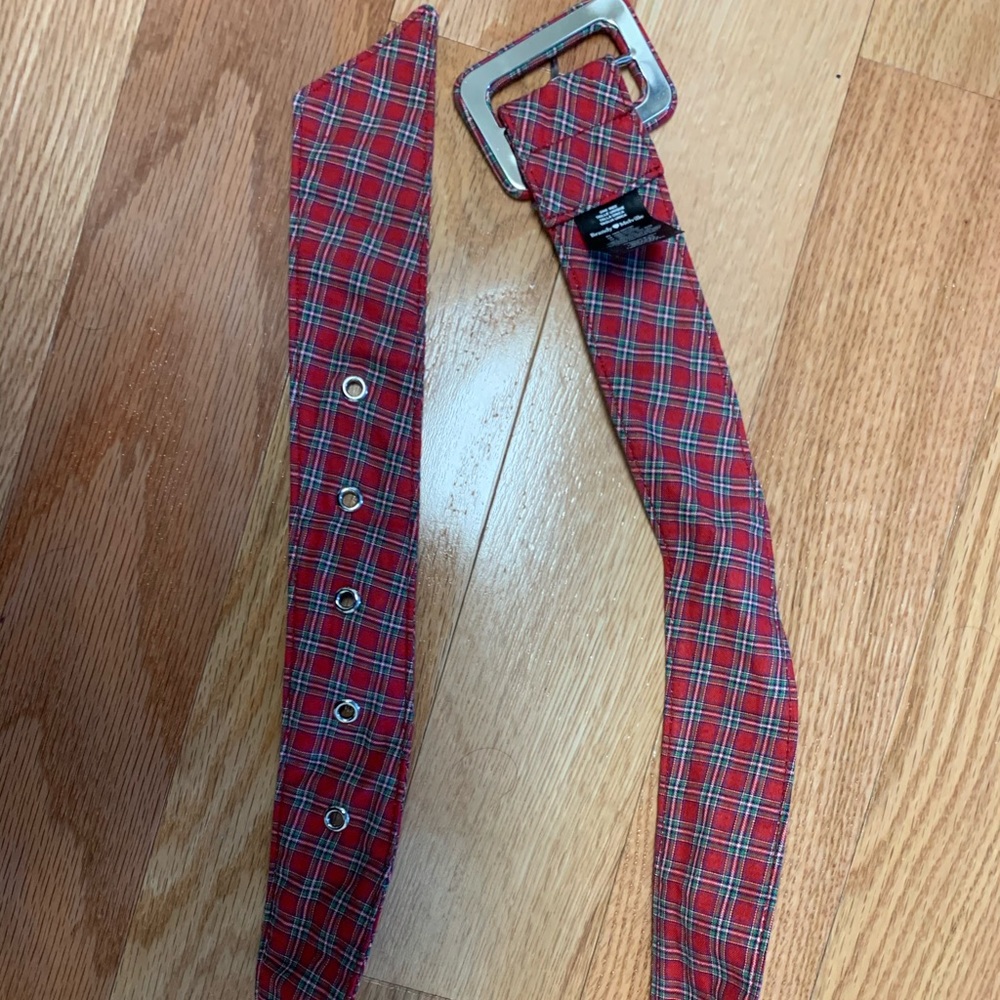 brandy melville plaid belt